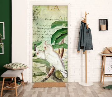 3D White Parrot 11915 Andrea Haase Door Mural