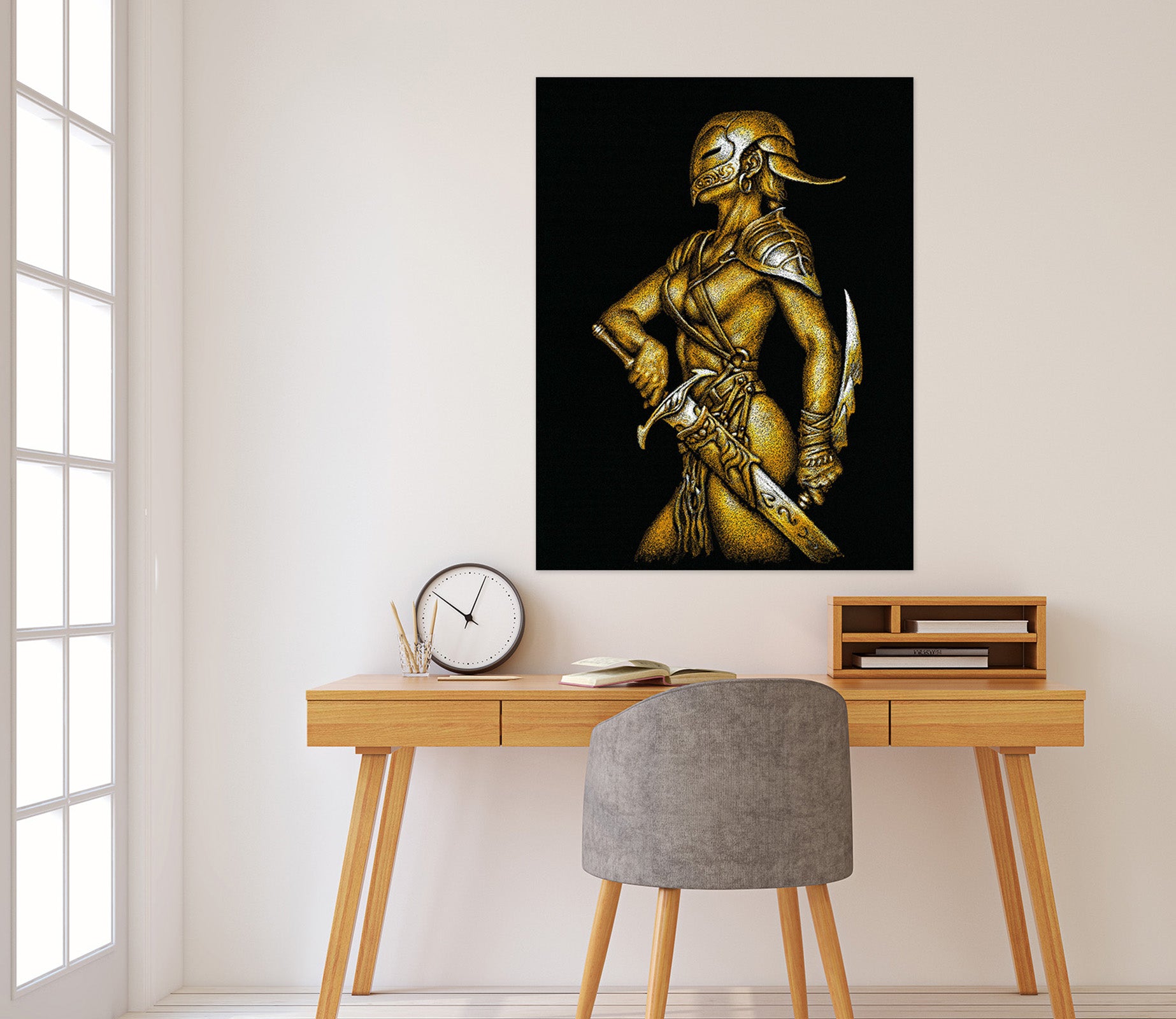 3D Sword Mask Man 8120 Ciruelo Wall Sticker