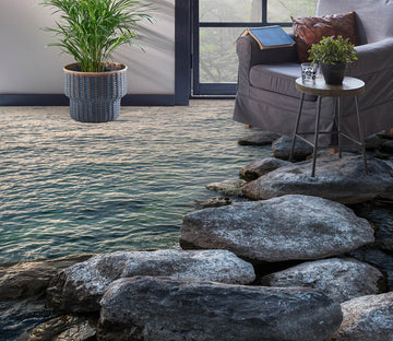 3D Big Gray Stones 279 Floor Mural  Wallpaper Murals Rug & Mat Print Epoxy waterproof bath floor