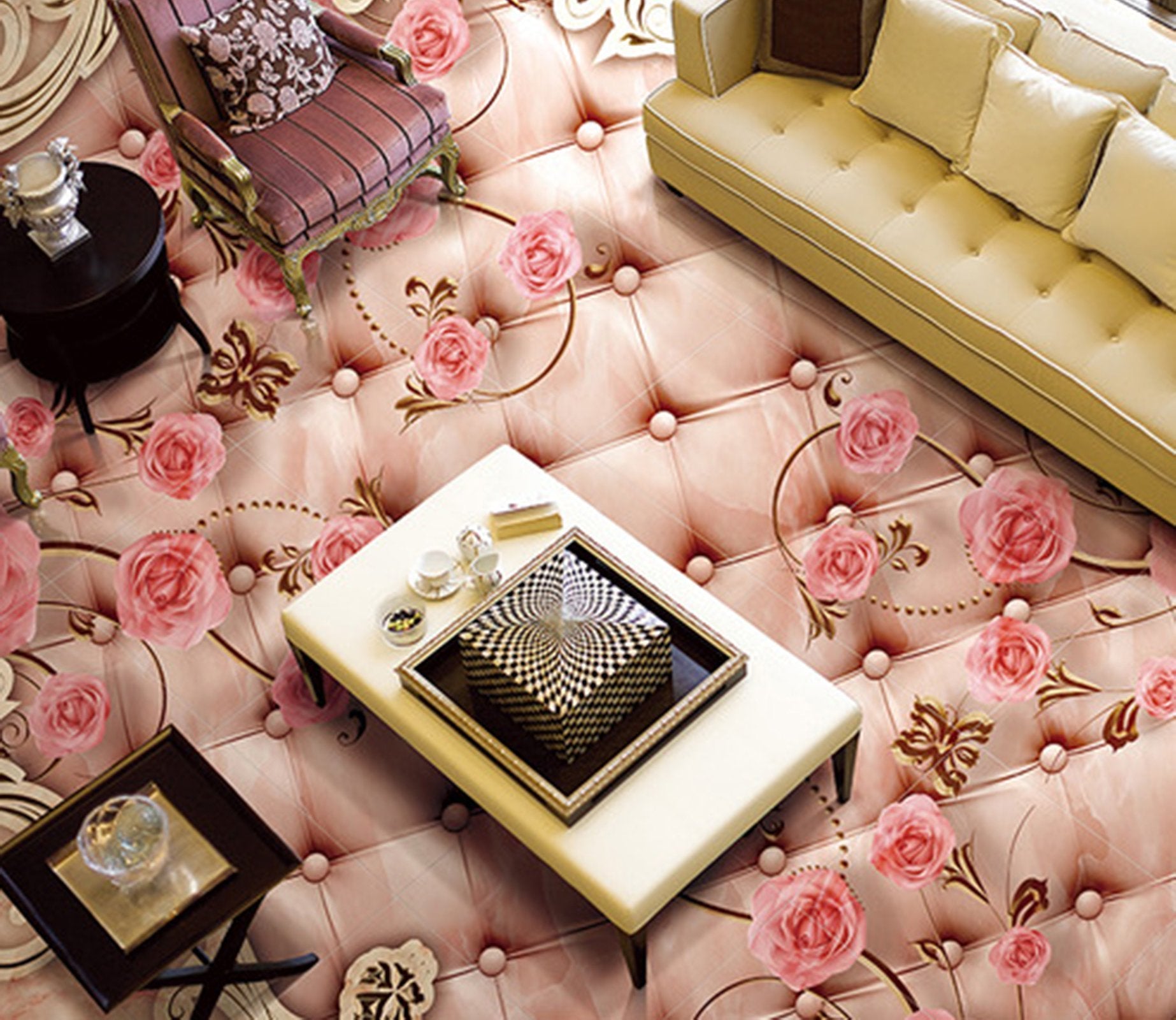 3D Beautiful Flowers WG151 Floor Mural Wallpaper AJ Wallpaper 2 