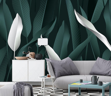3D Flowers Leaves WG263 Wall Murals