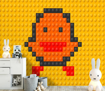 3D Orange Chick 234 Wall Murals