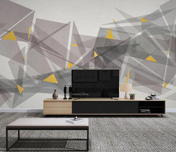 3D Golden Triangle WC1573 Wall Murals