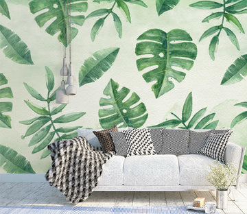 3D Green Leaf WG298 Wall Murals