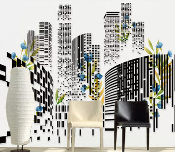 3D Splicing Building WC1397 Wall Murals