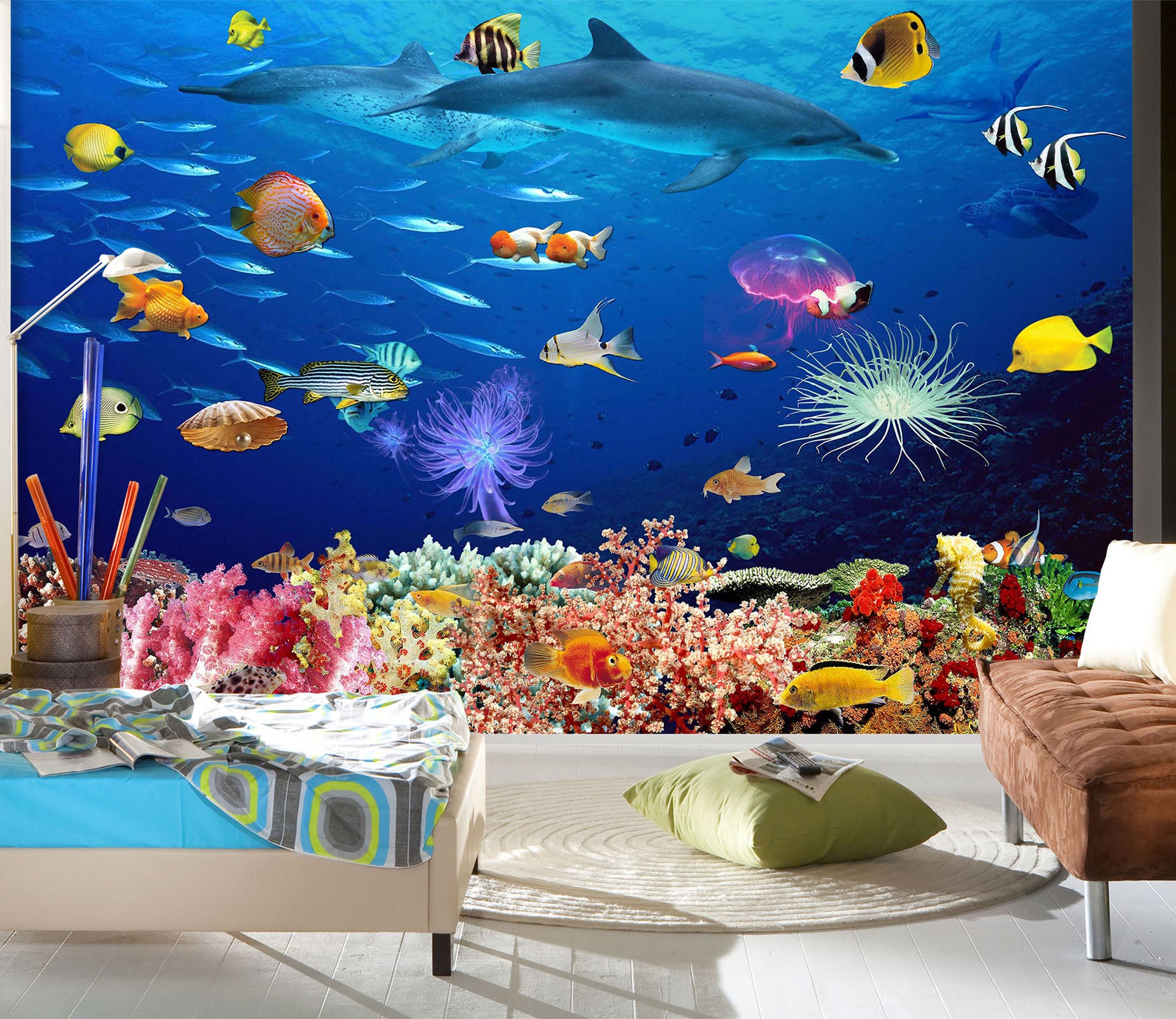 3D The Underwater World 1603 Wall Murals