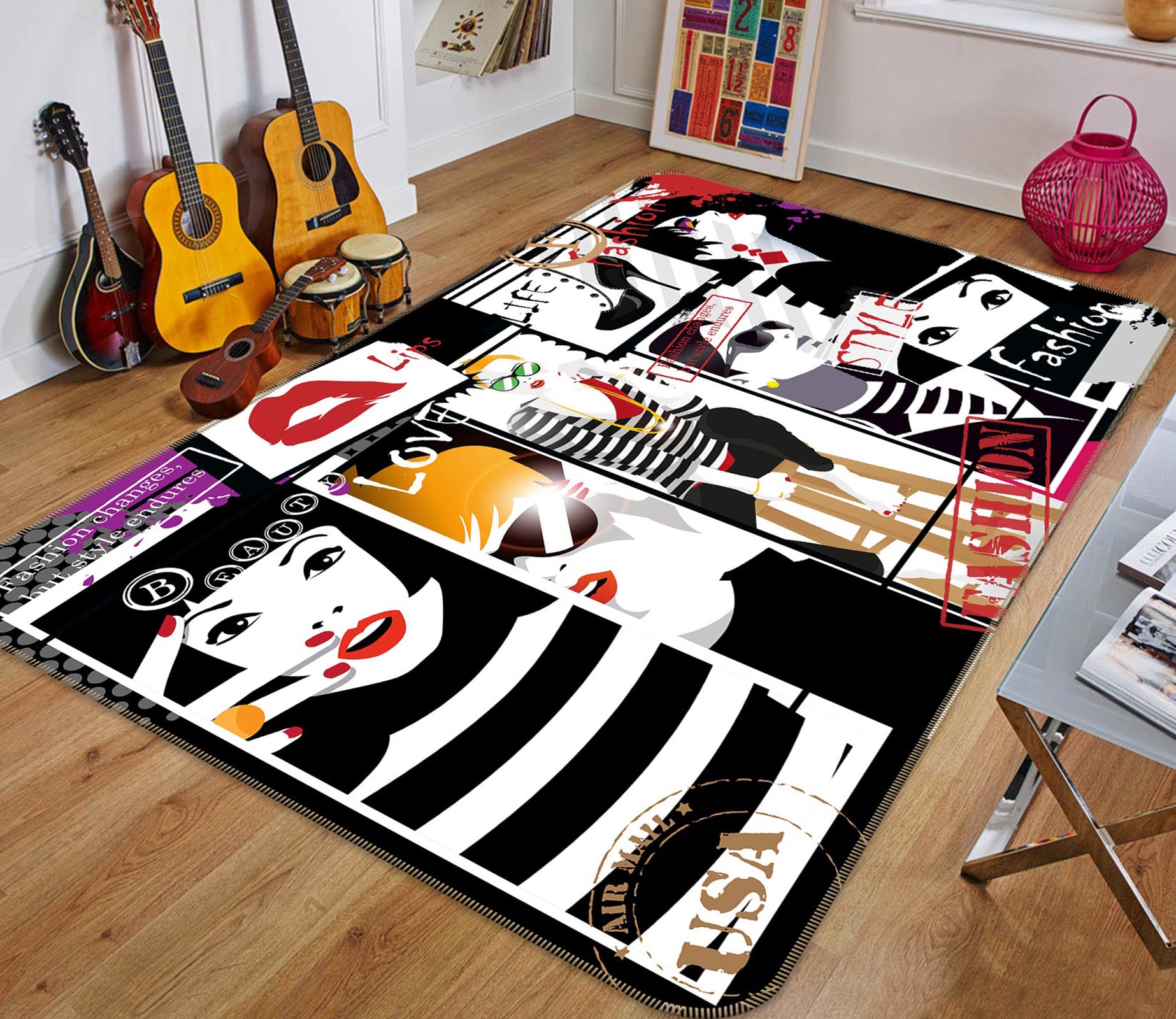 3D Poster Modeling 1038 Non Slip Rug Mat