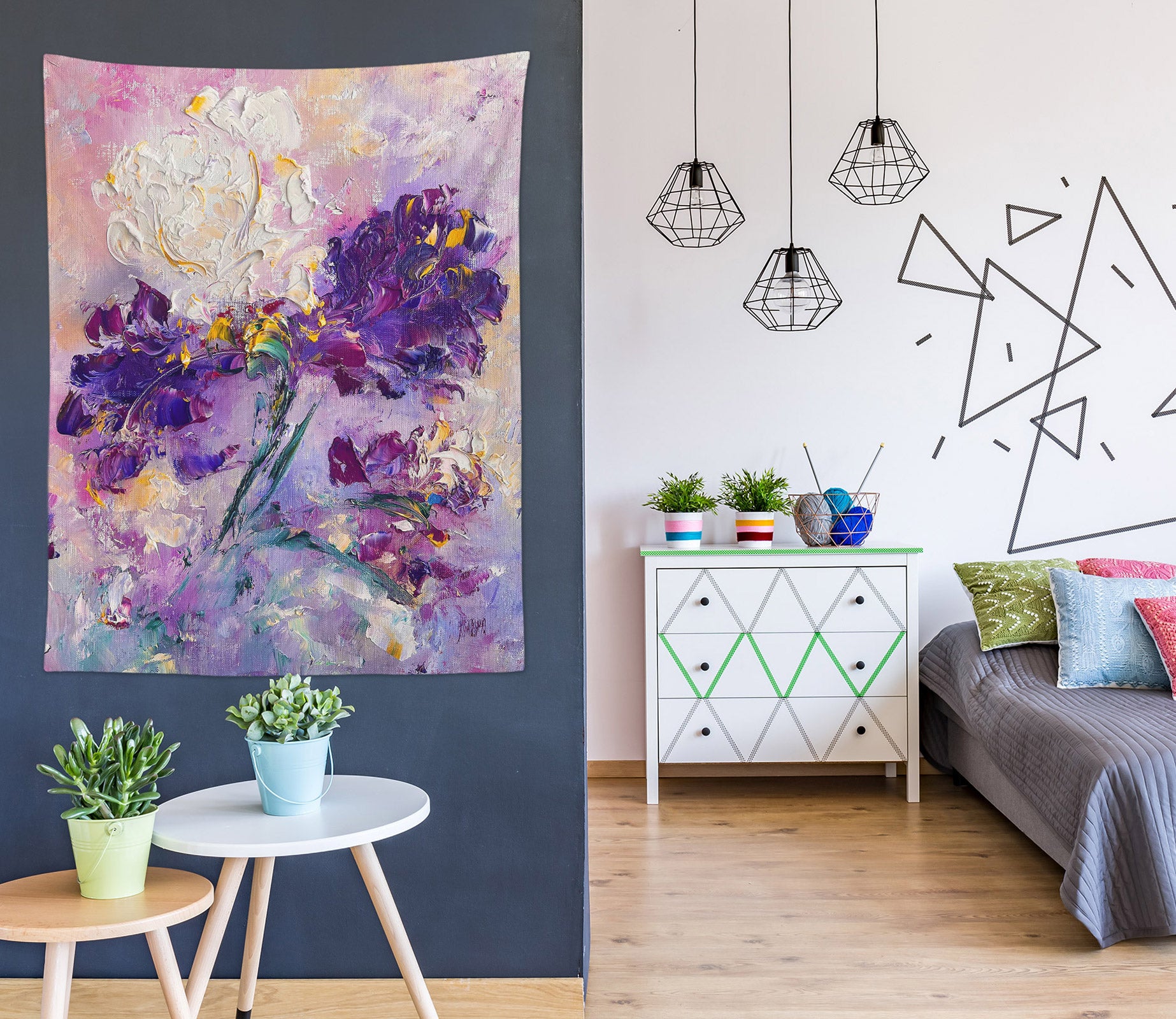 3D Art Purple 3503 Skromova Marina Tapestry Hanging Cloth Hang