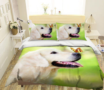 3D Butterfly Dog 1913 Bed Pillowcases Quilt