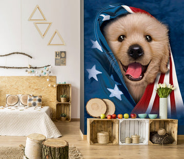 3D Cute Dog 1401 Wall Murals Exclusive Designer Vincent Wallpaper AJ Wallpaper 