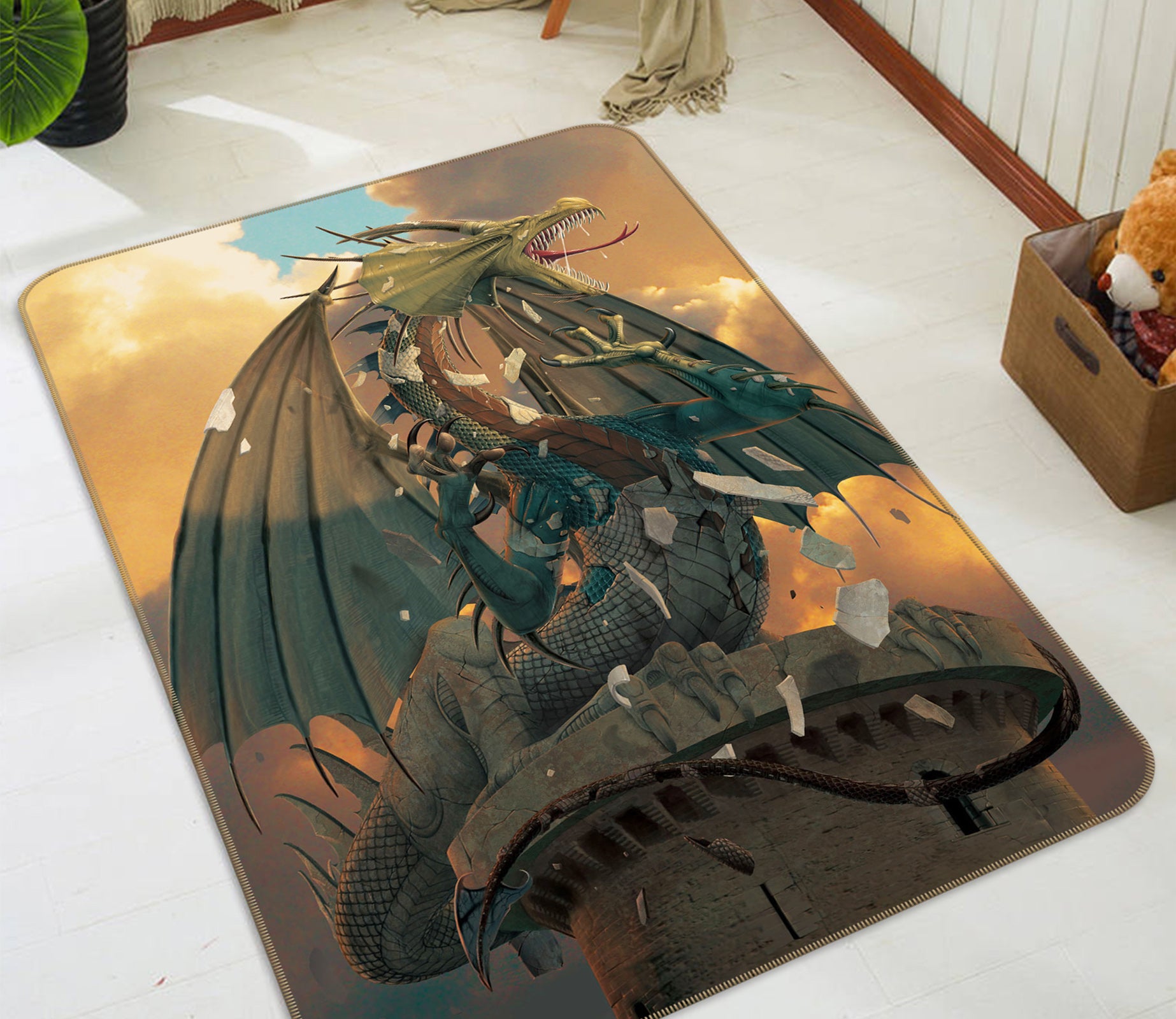 3D The Awakening 1072 Vincent Hie Rug Non Slip Rug Mat