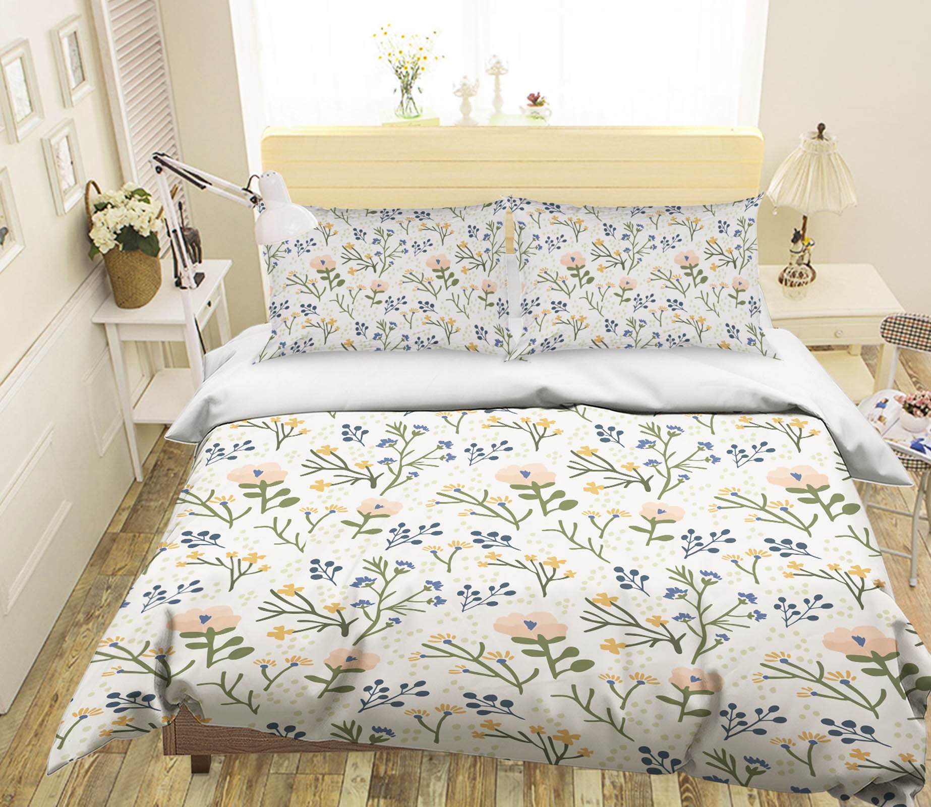 3D Colored Flowers 2109 Jillian Helvey Bedding Bed Pillowcases Quilt