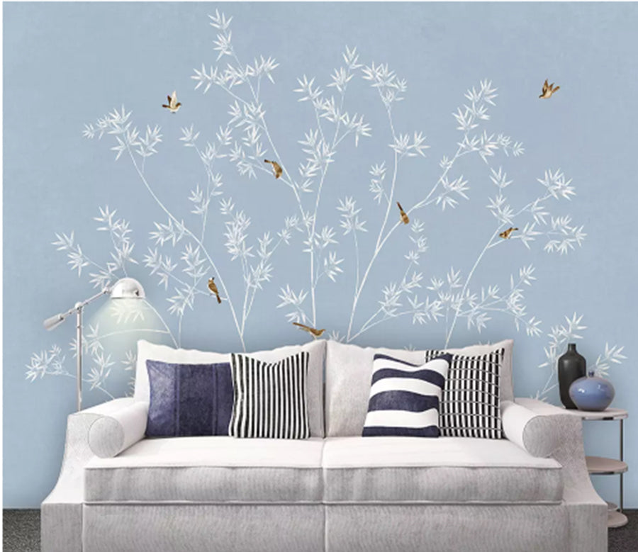 3D Bamboo Bird 2038 Wall Murals