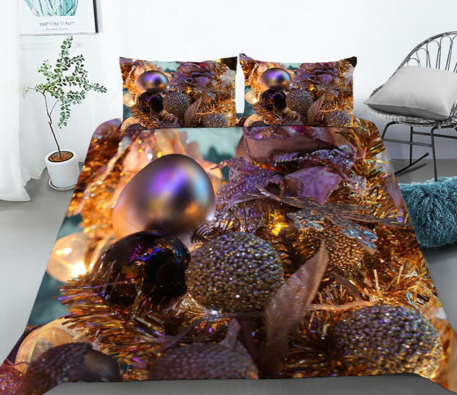 3D Ball Pendant 32114 Christmas Quilt Duvet Cover Xmas Bed Pillowcases