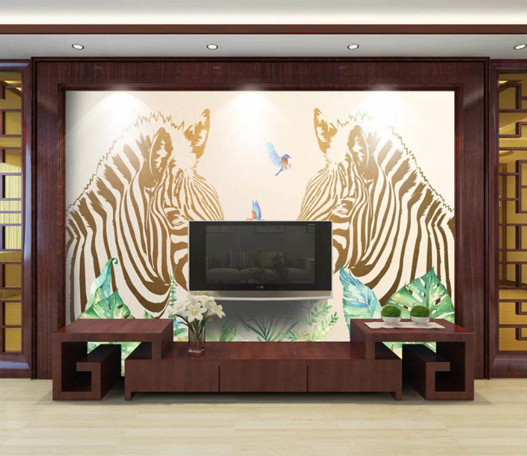 3D Color Zebra WC84 Wall Murals Wallpaper AJ Wallpaper 2 