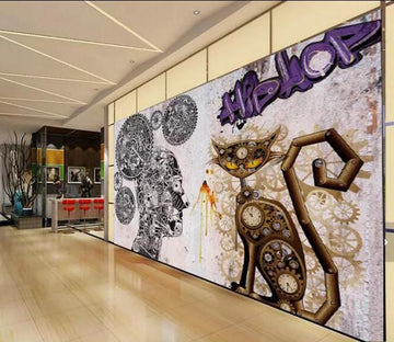 3D Black Cat 035 Wall Murals Wallpaper AJ Wallpaper 2 