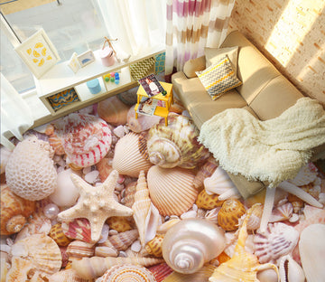 3D Premium Conch 605 Floor Mural  Wallpaper Murals Rug & Mat Print Epoxy waterproof bath floor