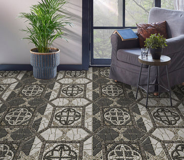 3D Classical Grey Carving 971 Floor Mural  Wallpaper Murals Self-Adhesive Removable Print Epoxy