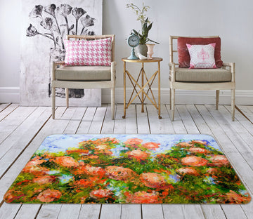 3D Flower Dream 1112 Allan P. Friedlander Rug Non Slip Rug Mat