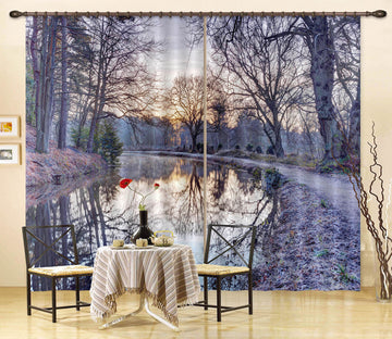 3D Forest River 232 Assaf Frank Curtain Curtains Drapes