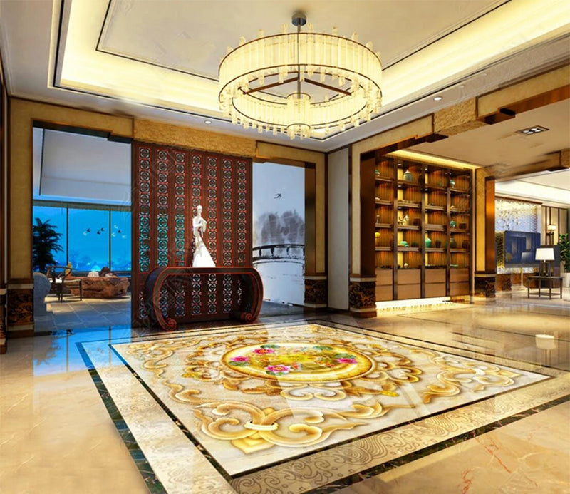 3D Palatial Design 059 Floor Mural  Self-Adhesive Sticker Bathroom Non-slip Waterproof Flooring Murals