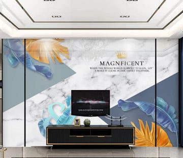 3D Tricolor Feather 253 Wall Murals