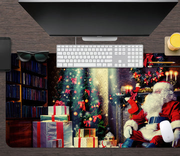 3D Tree Santa Claus 53167 Christmas Desk Mat Xmas