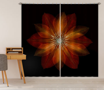 3D Flaming Petals 015 Assaf Frank Curtain Curtains Drapes