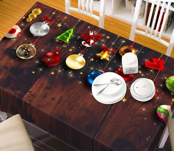 3D Shiny Ball Ornaments 42 Tablecloths Tablecloths AJ Creativity Home 