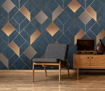 3D Three-color Quadrilateral 665 Wall Murals