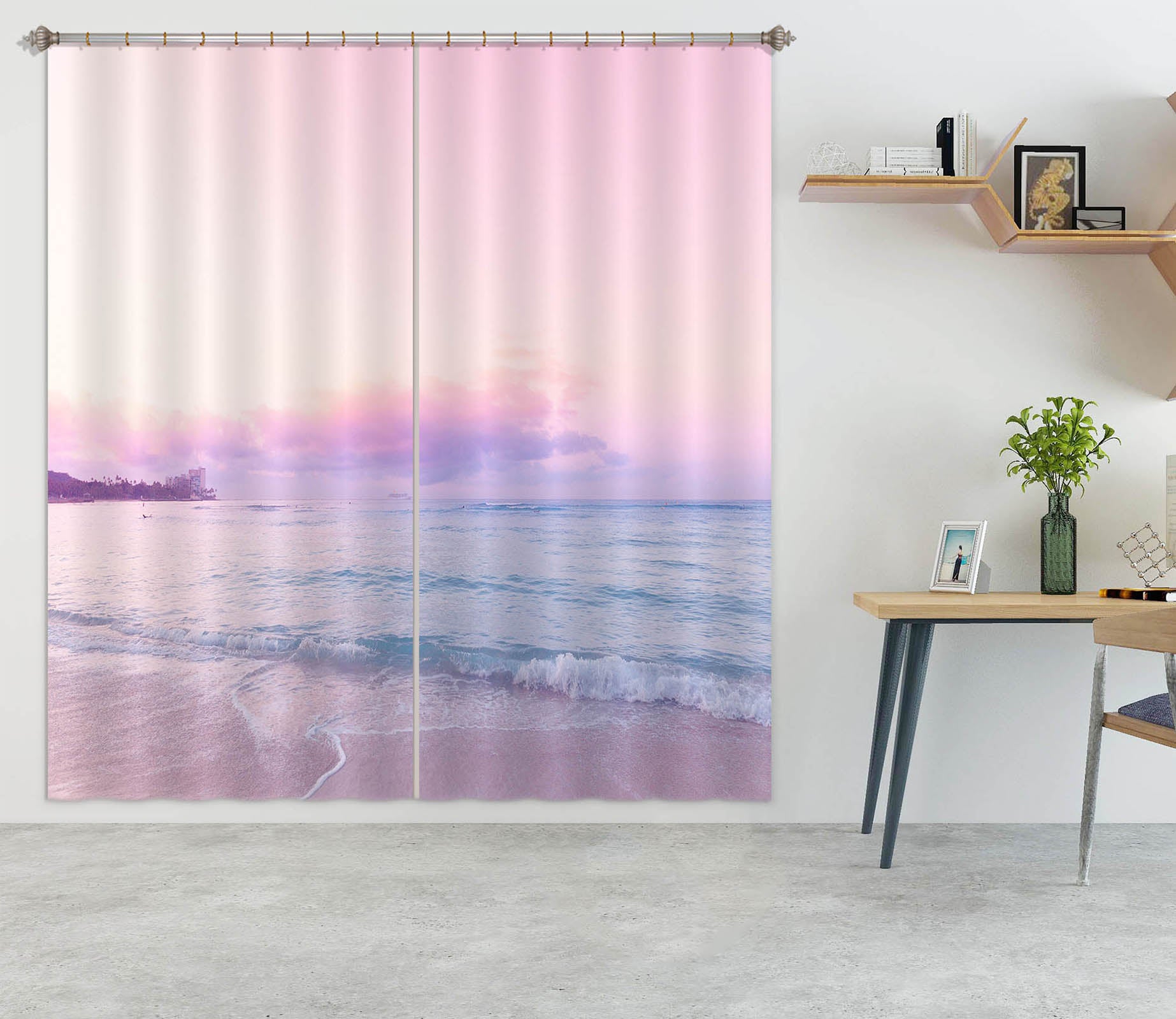 3D Purple Sky 052 Noirblanc777 Curtain Curtains Drapes