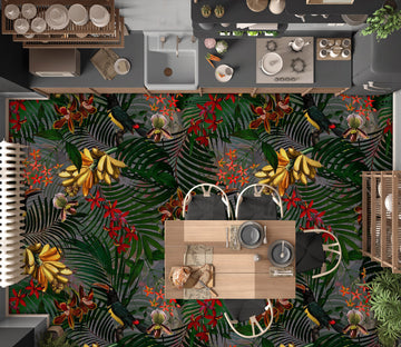 3D Leaves 99186 Uta Naumann Floor Mural  Wallpaper Murals Self-Adhesive Removable Print Epoxy