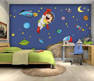 3D Planet Astronaut WG127 Wall Murals