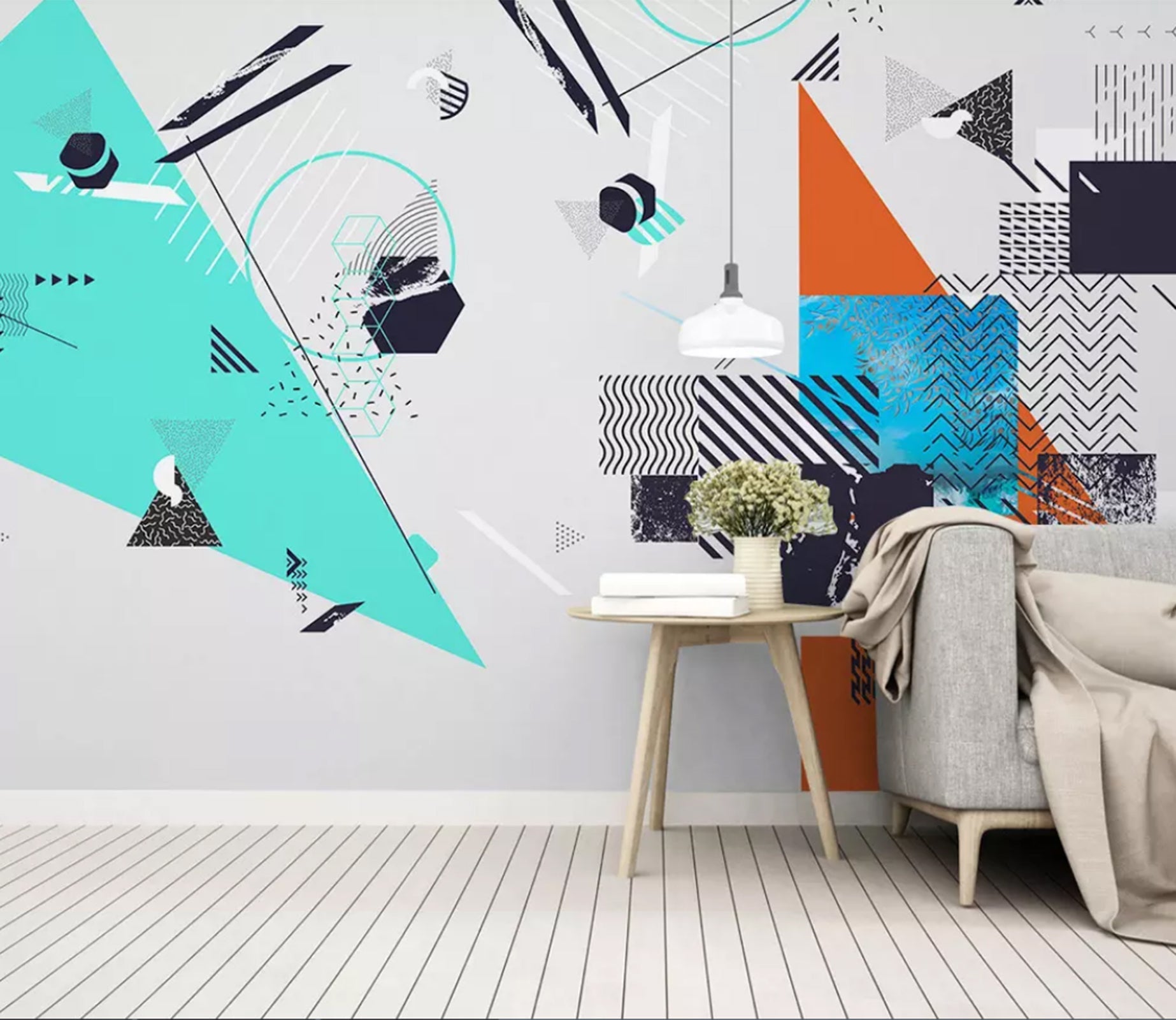 3D Color Geometry WC30 Wall Murals Wallpaper AJ Wallpaper 2 