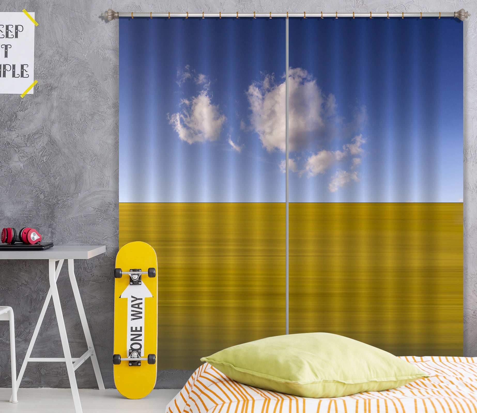 3D Green Grassland 154 Marco Carmassi Curtain Curtains Drapes