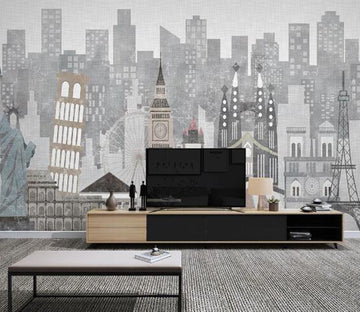3D New York Building WC1383 Wall Murals