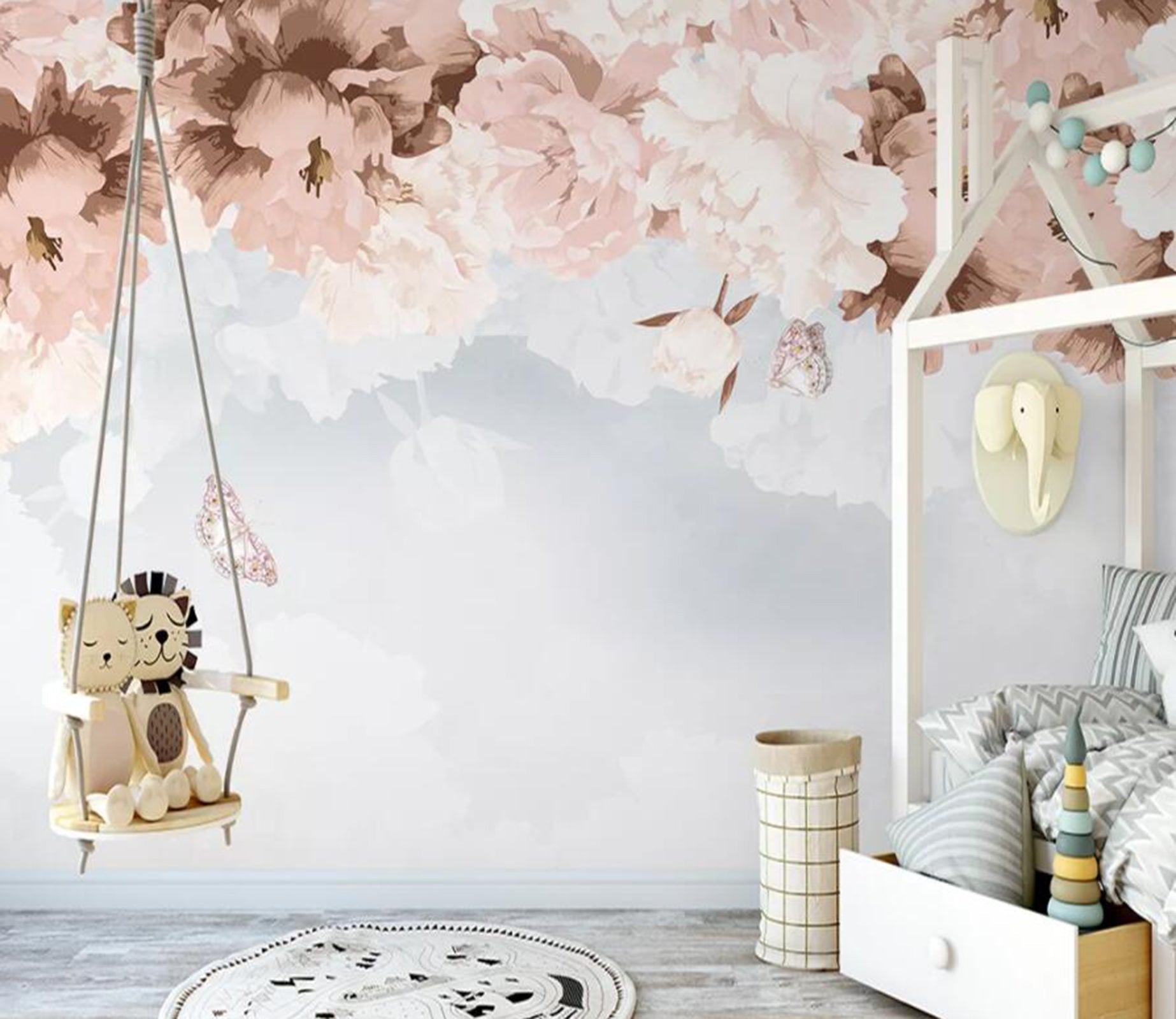 3D Colored Flowers WC51 Wall Murals Wallpaper AJ Wallpaper 2 