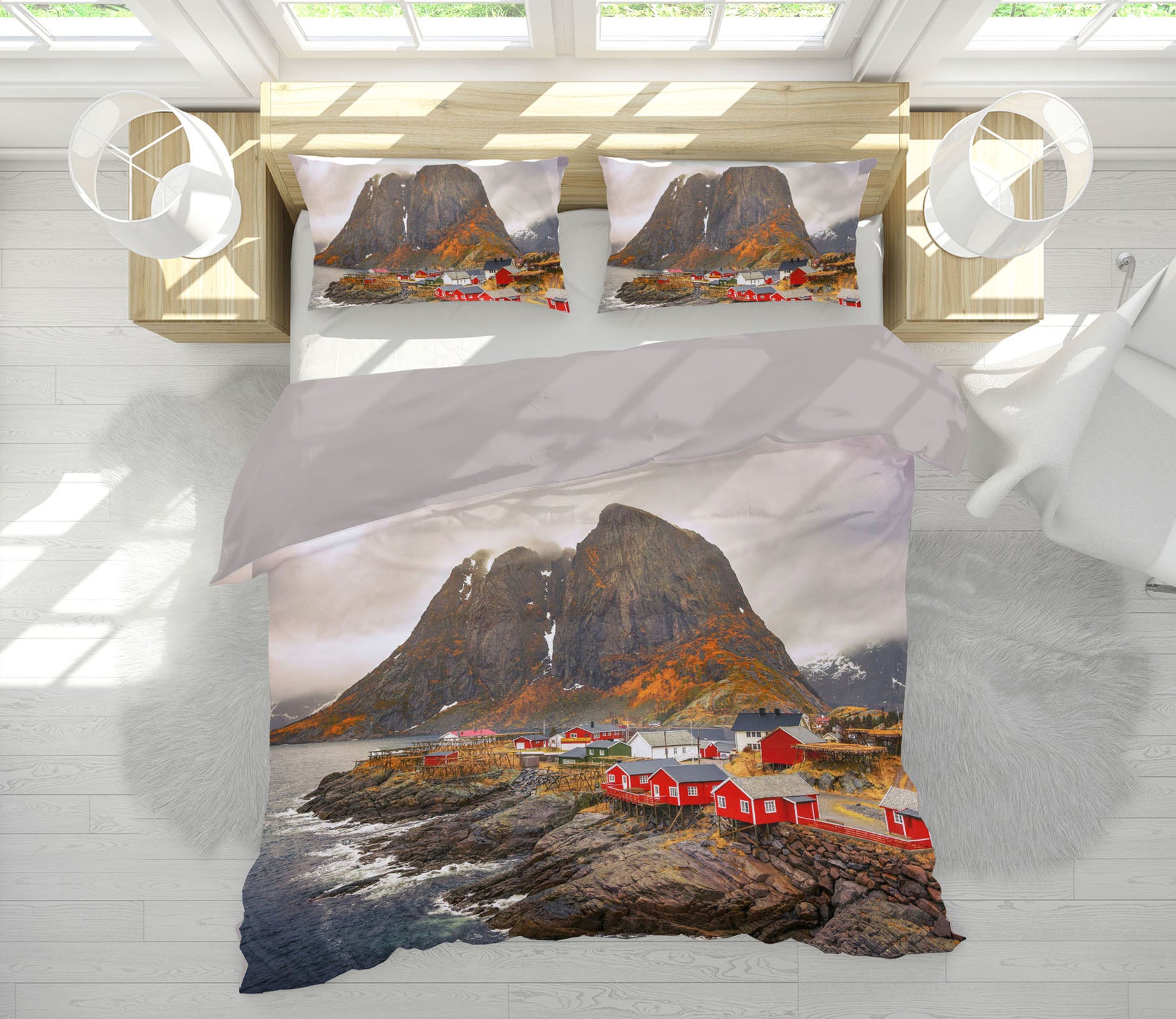 3D Reine Red Houses 102 Marco Carmassi Bedding Bed Pillowcases Quilt