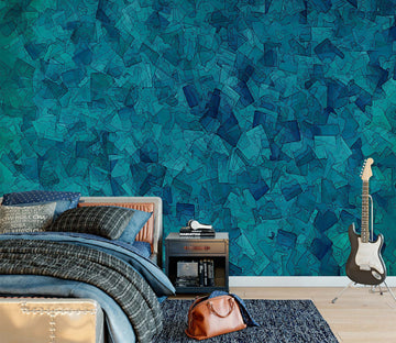 3D Green Block Pattern 90218 Alius Herb Wall Mural Wall Murals