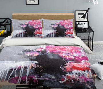 3D White Watercolor 1230 Misako Chida Bedding Bed Pillowcases Quilt Cover Duvet Cover