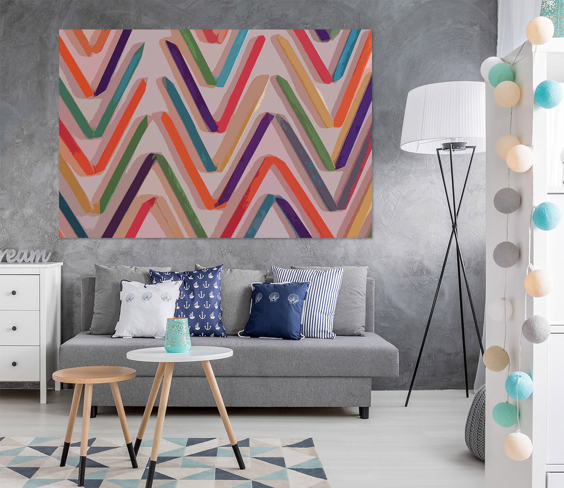 3D Colored Wavy Lines 71123 Shandra Smith Wall Sticker