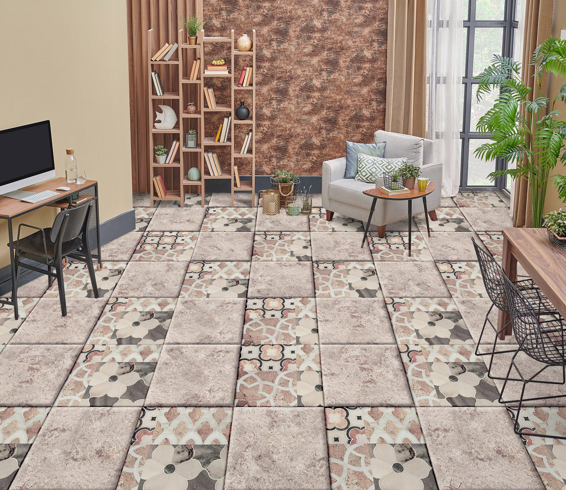 3D Mottled Art Style 943 Floor Mural