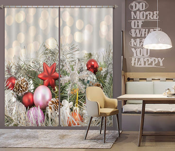 3D Red Pendant 53079 Christmas Curtains Drapes Xmas