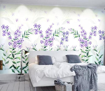 3D Purple Flowers 214 Wall Murals Wallpaper AJ Wallpaper 2 