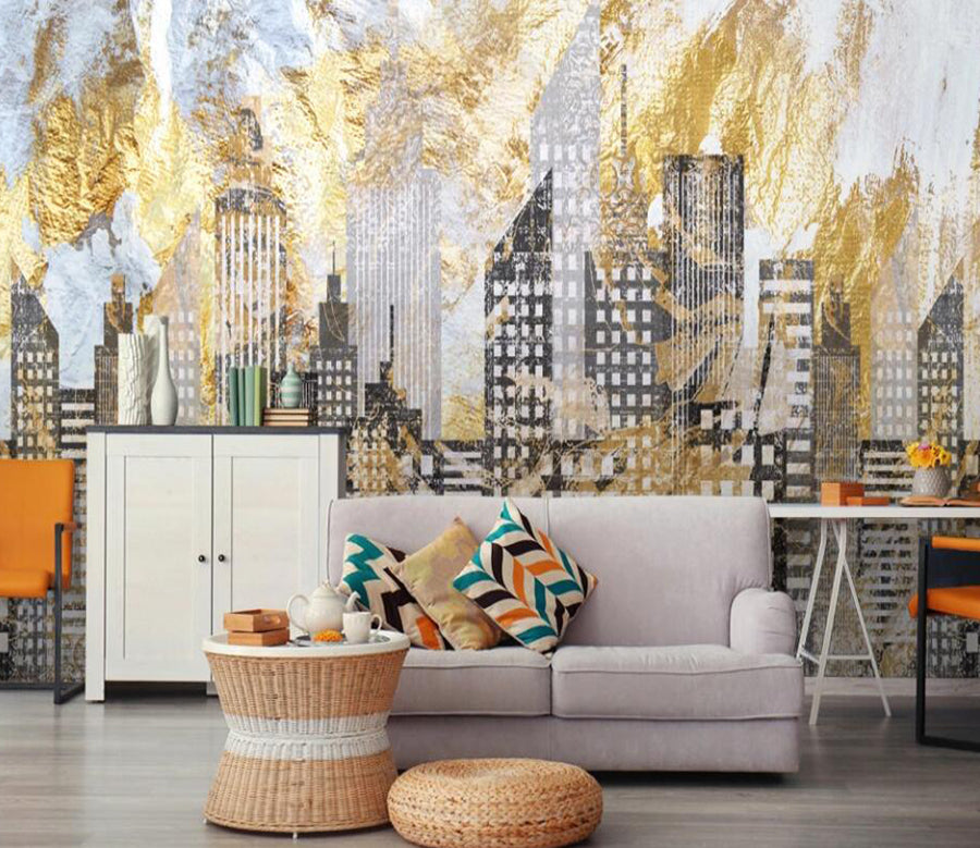 3D Building Arrangement 203 Wall Murals