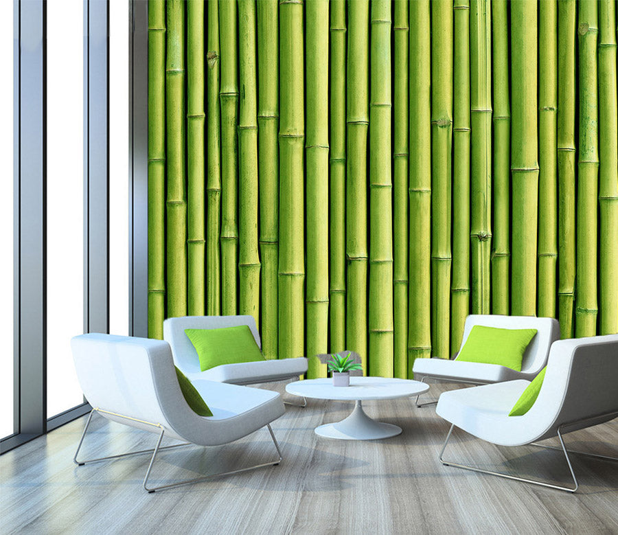 3D Green Bamboo 1012 Wall Murals