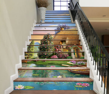 3D Lotus Pond Cottage 96206 Adrian Chesterman Stair Risers