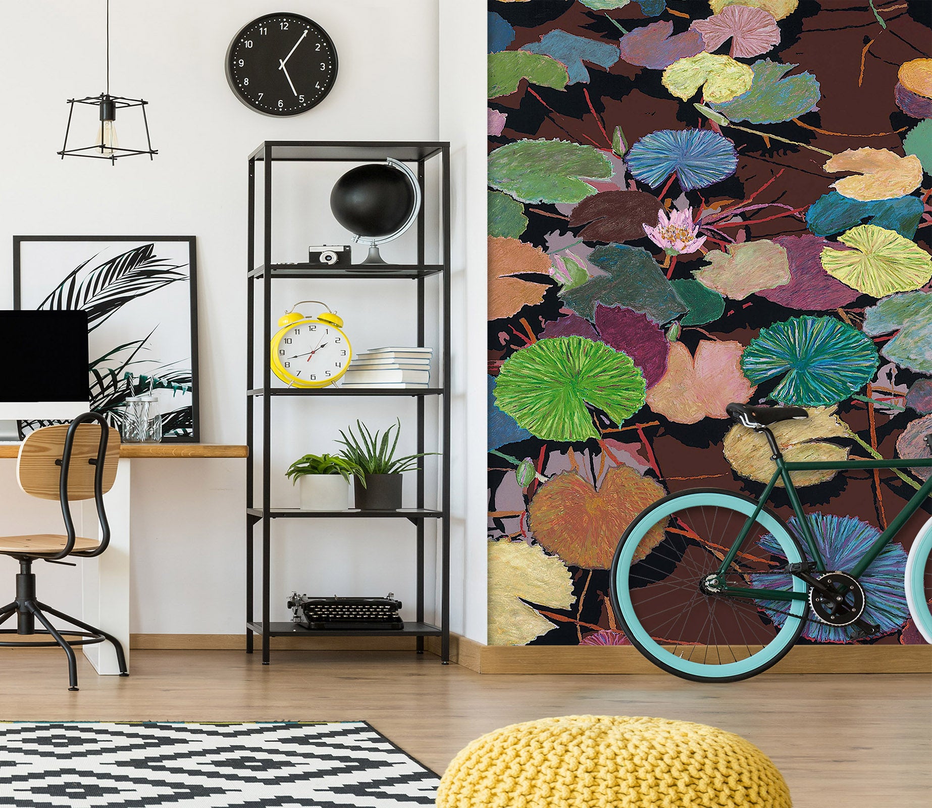 3D Lotus Pond 292 Allan P. Friedlander Wall Mural Wall Murals