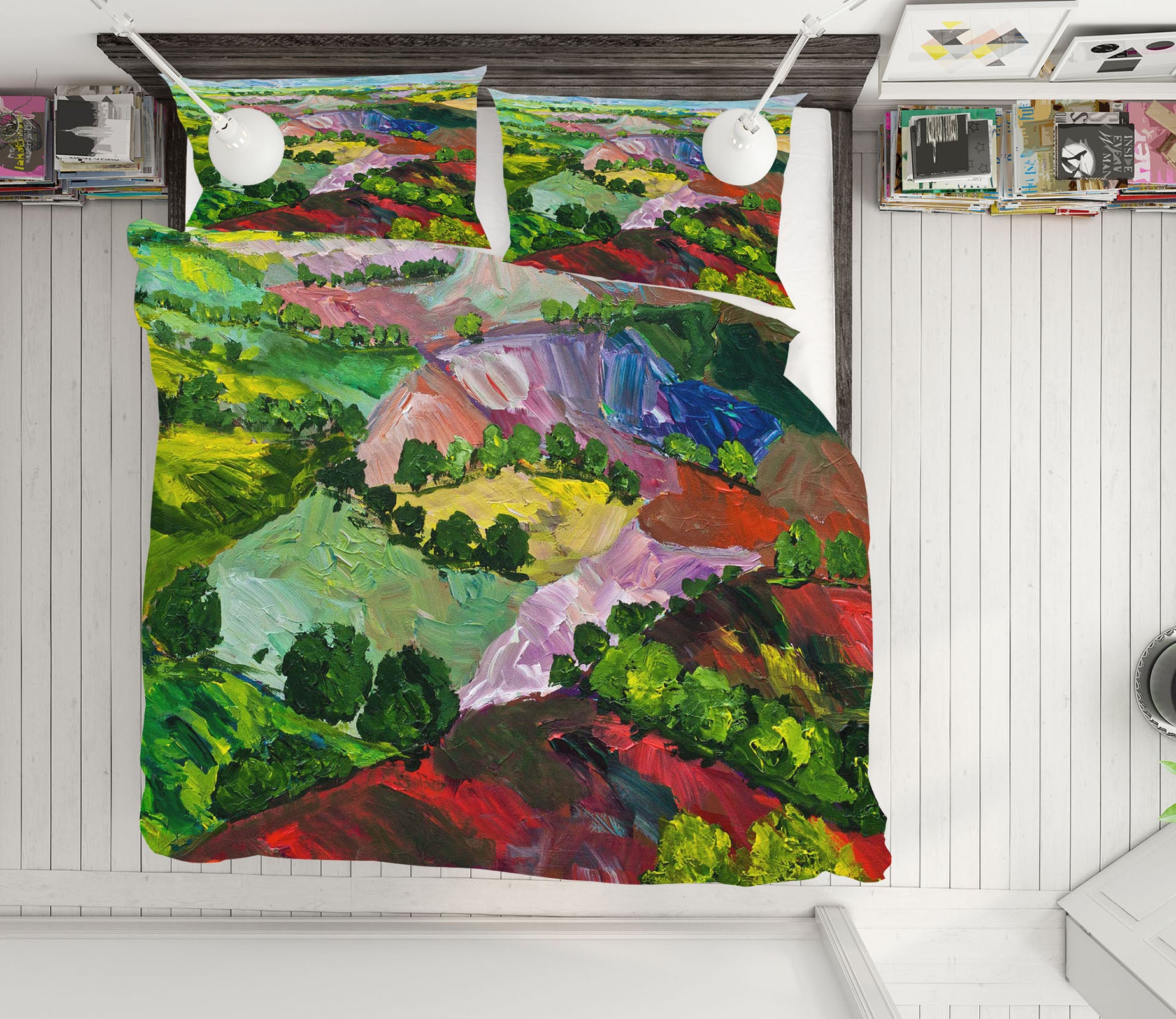 3D Deep Ridge Red Hill 1062 Allan P. Friedlander Bedding Bed Pillowcases Quilt