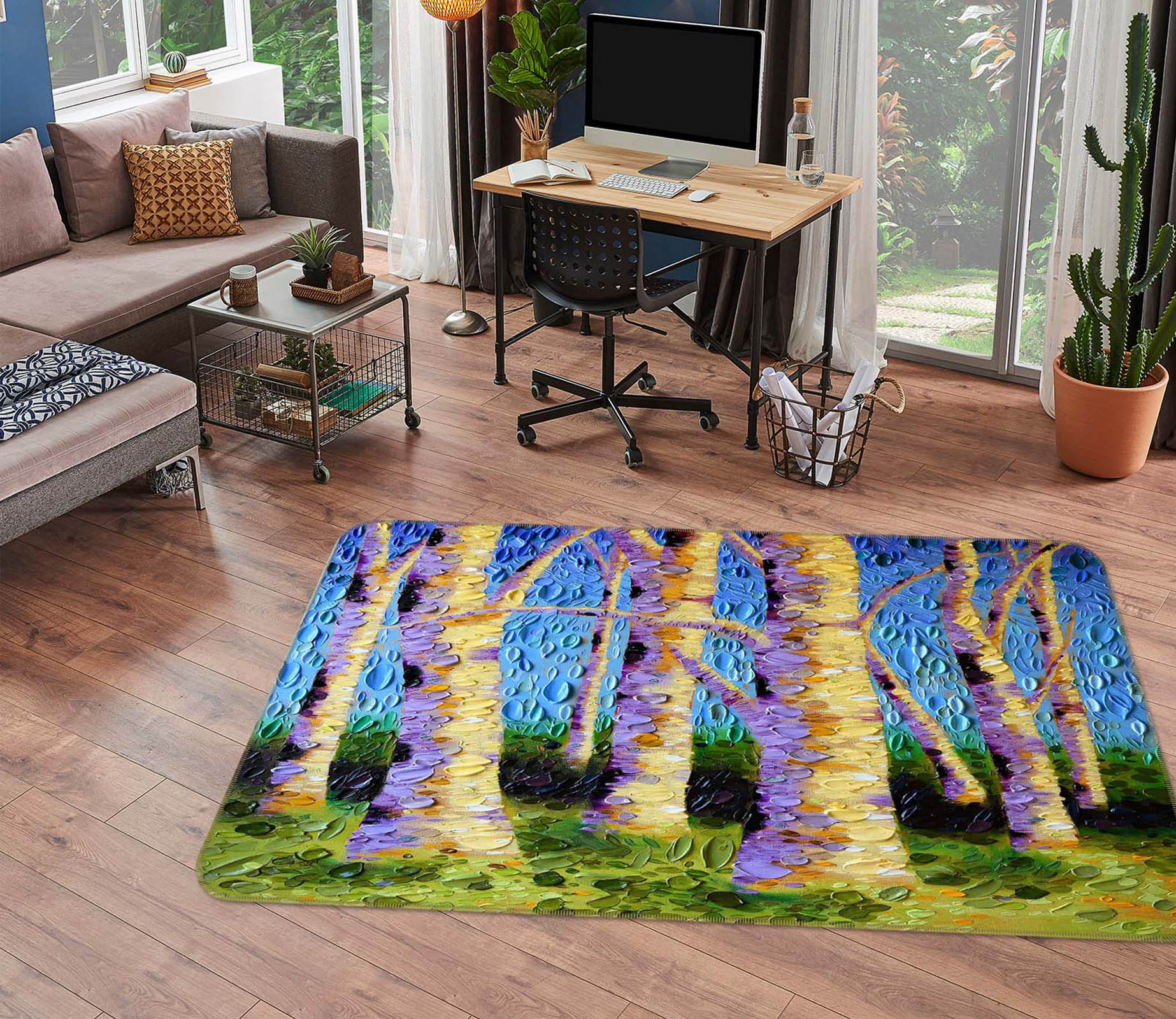 3D The Lyrical Garden 1022 Dena Tollefson Rug Non Slip Rug Mat